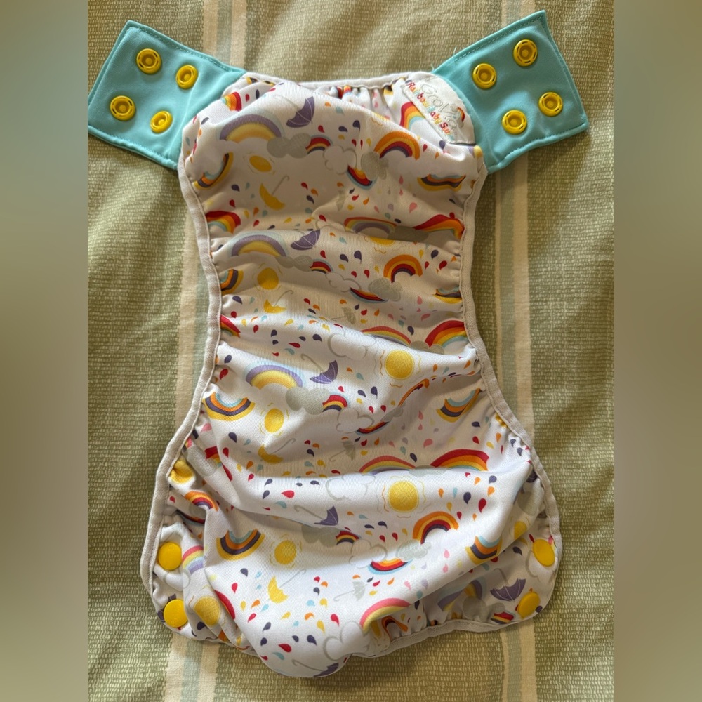 GroVia Rainbow Baby size 2 cloth swim diaper